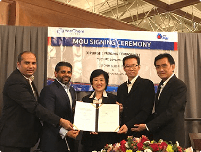 MOU Signing Ceremony between GCM and Veechem Global Fzco for Distributorship of X PURGE Purging Compound